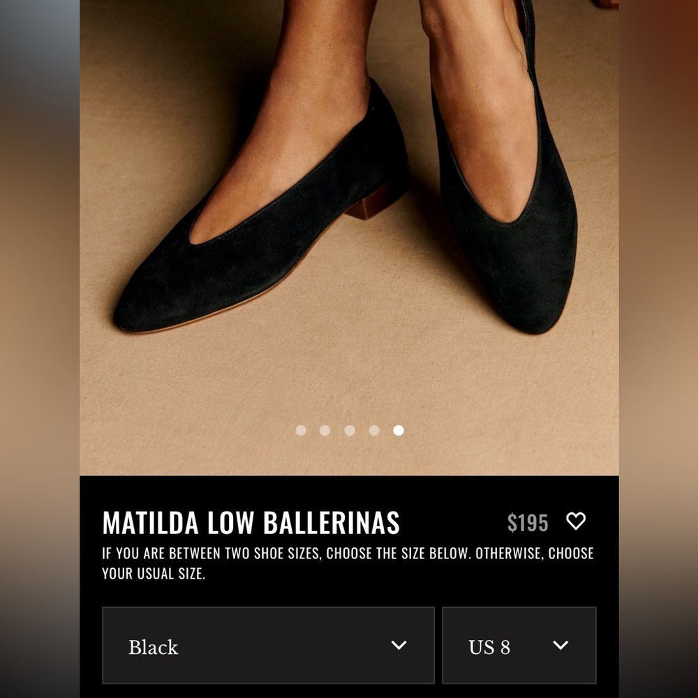 Sezane Black Suede Flats